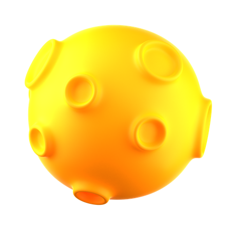 Bright moon  3D Icon