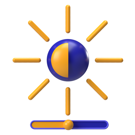 Bright Sun With Slider  3D Icon