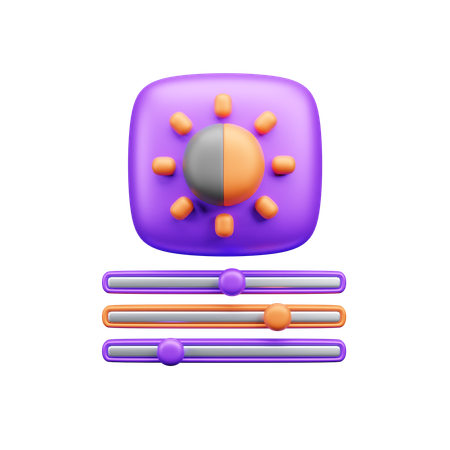 Brightness  3D Icon