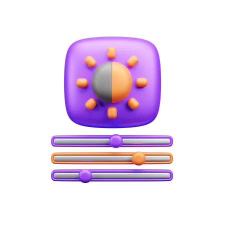 Brightness  3D Icon