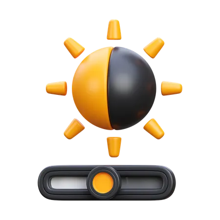 Brightness And Contrast  3D Icon