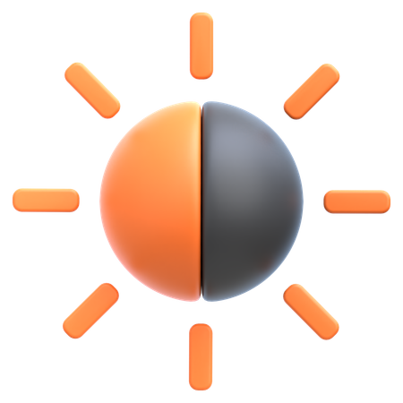 Brightness and Contrast  3D Icon
