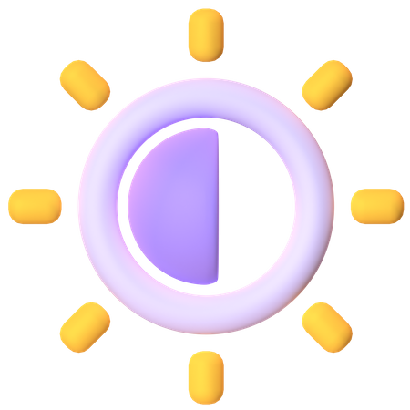 Brightness And Contrast  3D Icon