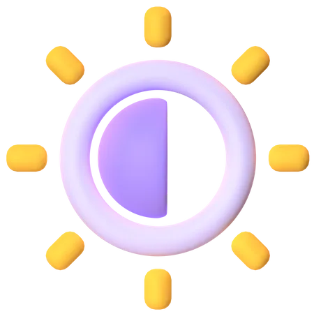 Brightness And Contrast  3D Icon