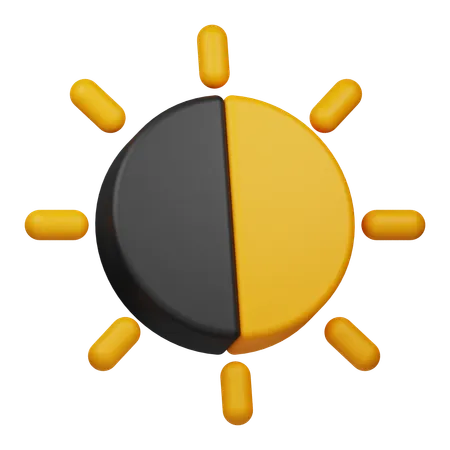 Brightness and Contrast  3D Icon