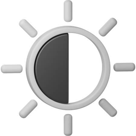 Brightness And Contrast  3D Icon