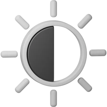 Brightness And Contrast  3D Icon