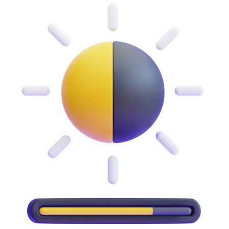Brightness contrast  3D Icon