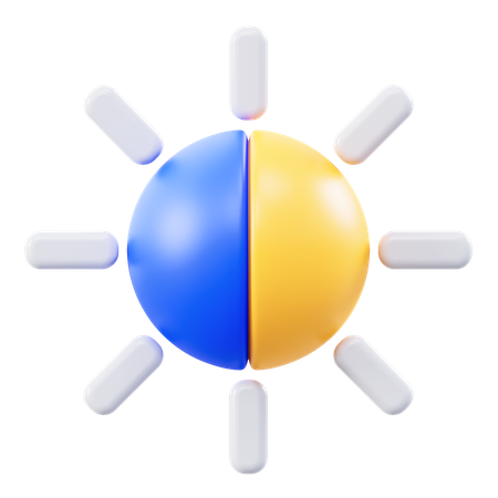 Brightness Contrast  3D Icon