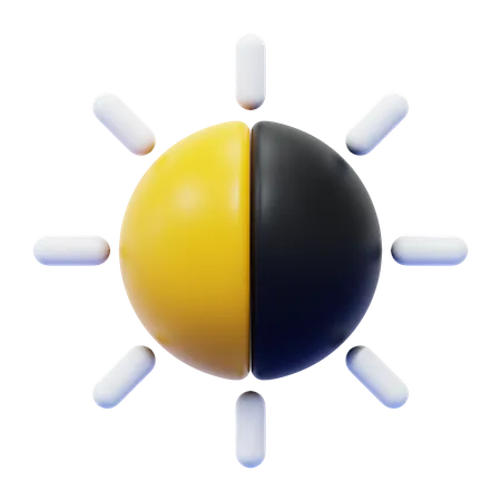 Brightness Contrast  3D Icon