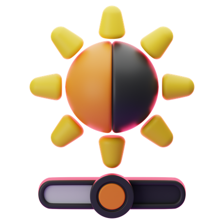 Brightness Contrast  3D Icon