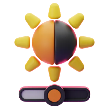 Brightness Contrast  3D Icon
