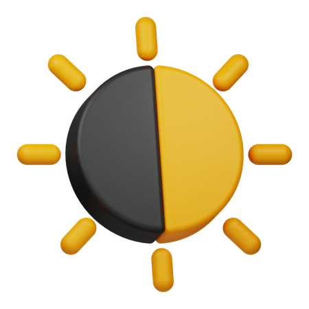 Brilho e contraste  3D Icon