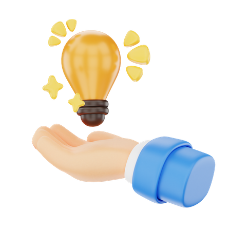 Brilliant Idea Hand Gesture  3D Icon