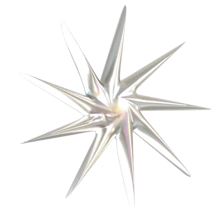 Brillo estrella holográfica  3D Icon