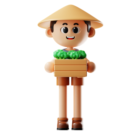 Bring Broccoli Basket  3D Icon