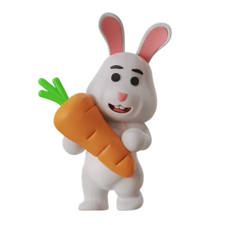 Bring Carrot  3D Illustration