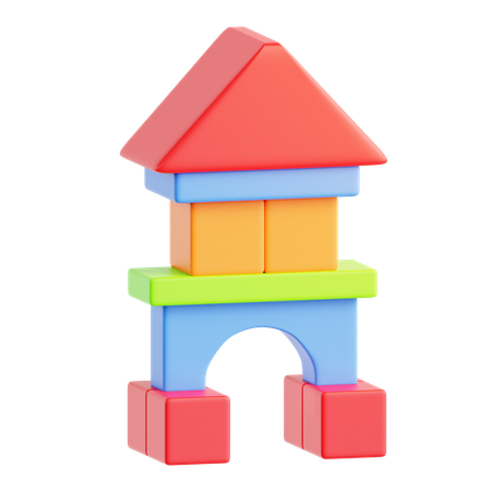 Brinquedo de bloco doméstico  3D Icon