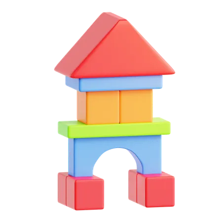 Brinquedo de bloco doméstico  3D Icon