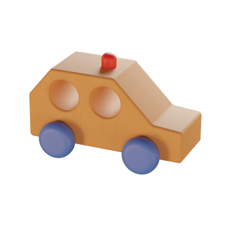 Brinquedo de carro de madeira  3D Icon