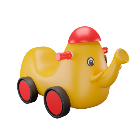 Brinquedo de carro elefante  3D Illustration