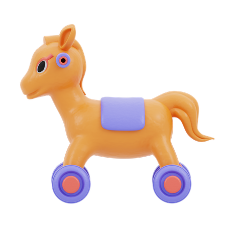 Brinquedo de cavalo de balanço  3D Icon