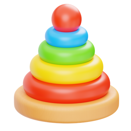 Brinquedo de anel de empilhamento  3D Icon