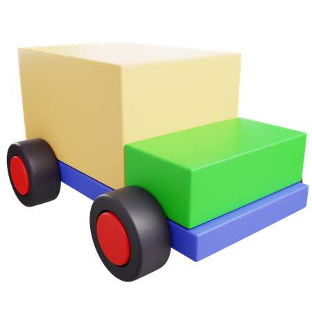 Brinquedo de bloco de carro  3D Icon