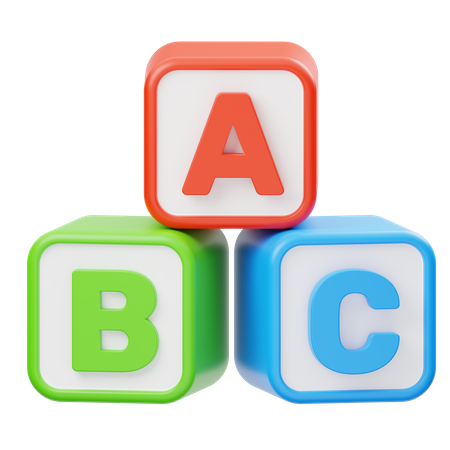 Brinquedo de blocos de alfabeto  3D Icon