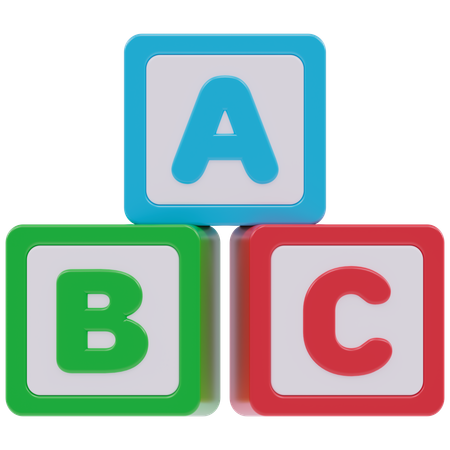 Brinquedo de blocos de alfabeto  3D Icon