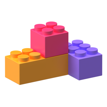 Brinquedo de blocos de construção  3D Icon