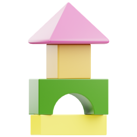 Brinquedo de blocos de construção  3D Icon