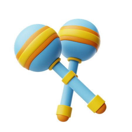 Brinquedo de chocalho  3D Icon