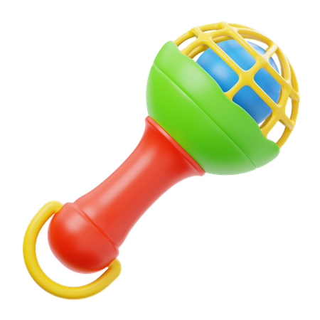 Brinquedo de chocalho  3D Icon