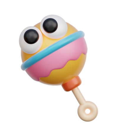 Brinquedo de chocalho  3D Icon