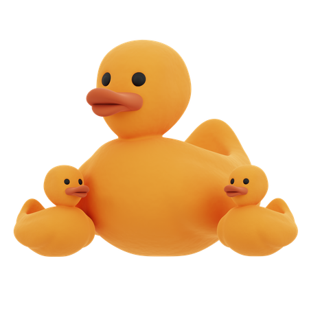 Brinquedo de pato de borracha  3D Icon