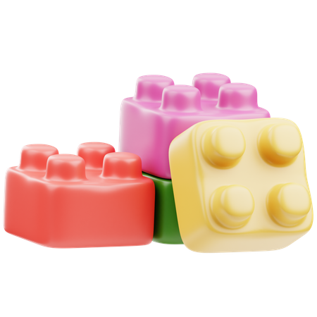 Brinquedo de tijolo  3D Icon