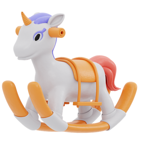 Brinquedo de unicórnio de balanço  3D Icon