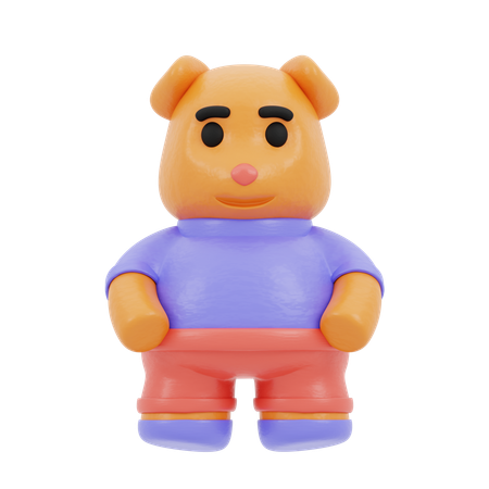 Brinquedo de ursinho de pelúcia  3D Icon