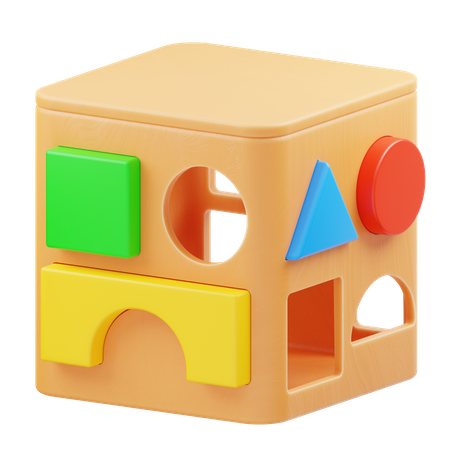 Brinquedo educativo de madeira  3D Icon