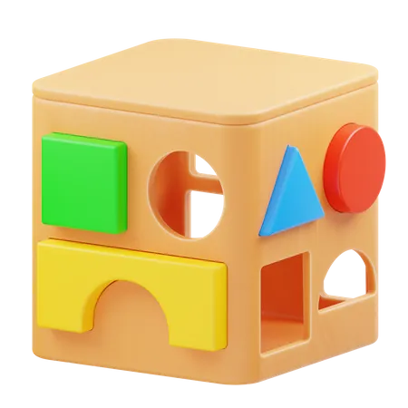 Brinquedo educativo de madeira  3D Icon