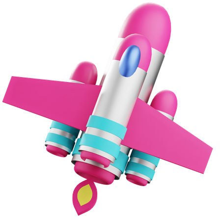 Brinquedo foguete  3D Icon