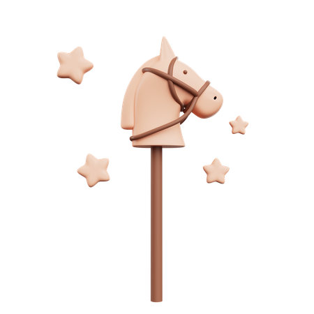 Brinquedo de pau de cavalo  3D Icon