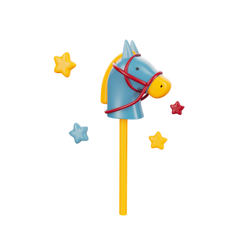 Brinquedo de pau de cavalo  3D Icon