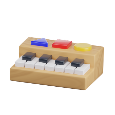 Brinquedo de piano  3D Icon