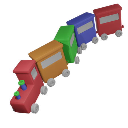 Brinquedo de trem  3D Icon