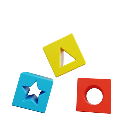 Brinquedos de cubo para crianças  3D Illustration