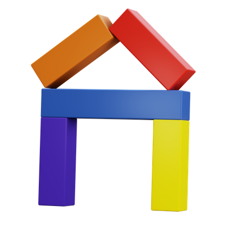 Brinquedos de bloco  3D Icon