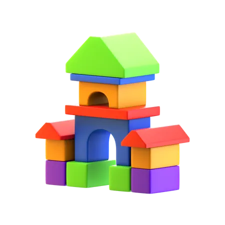 Brinquedos de blocos de construção  3D Icon