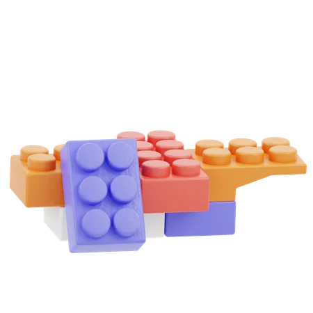 Brinquedos lego coloridos  3D Icon